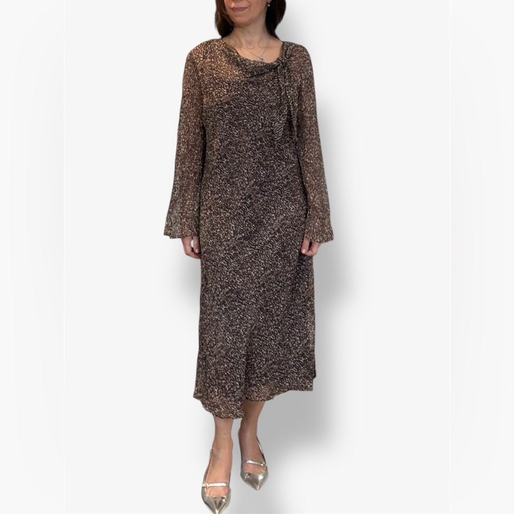 Vintage Talbots 100% Silk Midi Dress